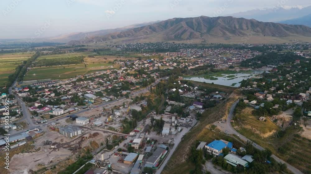 Aerial view of city with water bodies and residential areas Aerial view of city with water bodies and residential areas