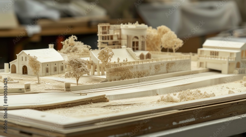 Historical Monument Restoration Maquette Display Historical Monument Restoration Maquette Display