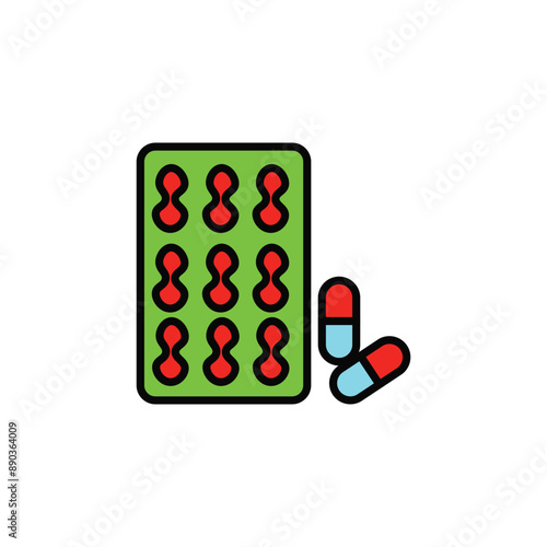 medicine pill vector type icon