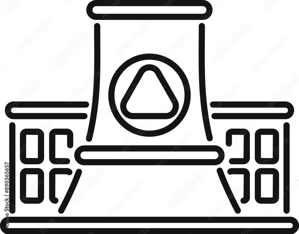 Nuclear power plant building generating electricity from atomic energy Nuclear power plant building generating electricity from atomic energy