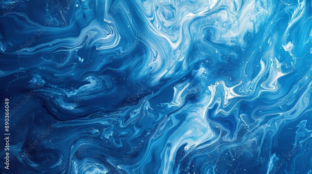 Abstract paint swirls in shades of blue creating a dynamic background Abstract paint swirls in shades of blue creating a dynamic background