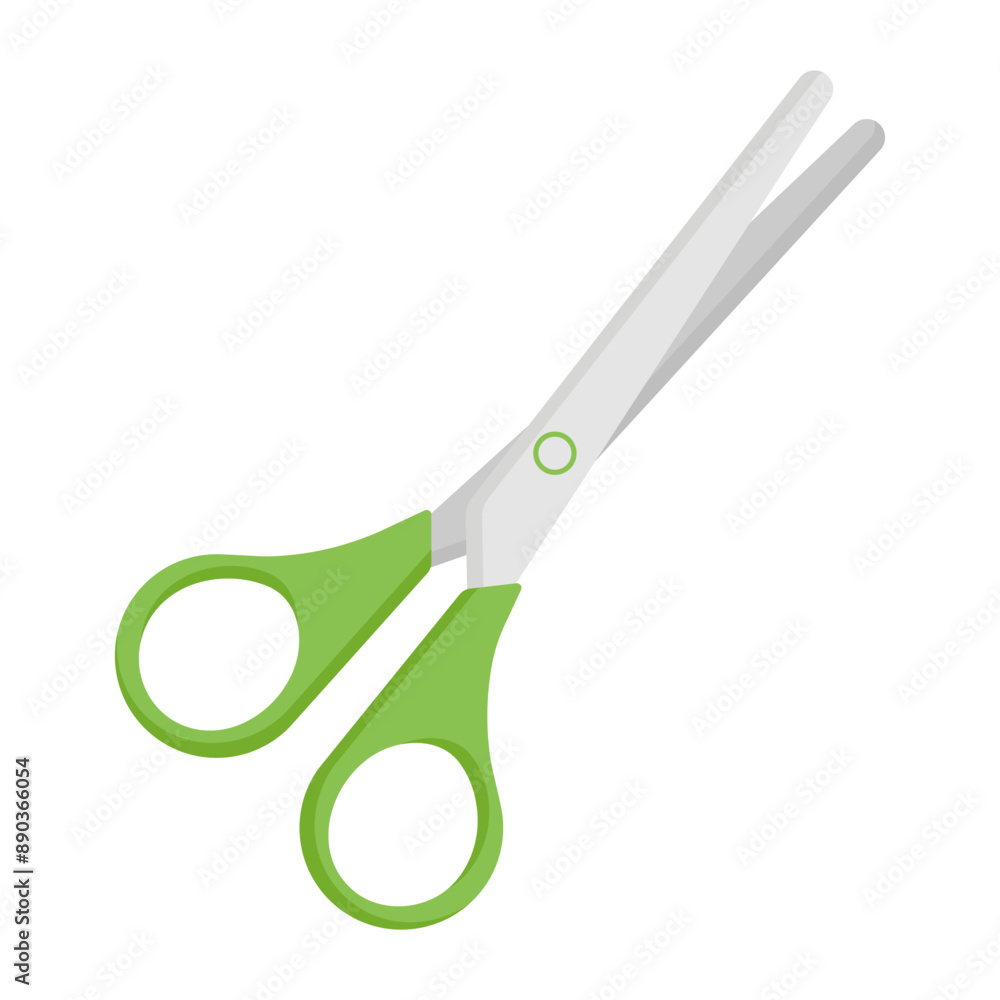 Scissors flat icon isolated on white background Scissors flat icon isolated on white background