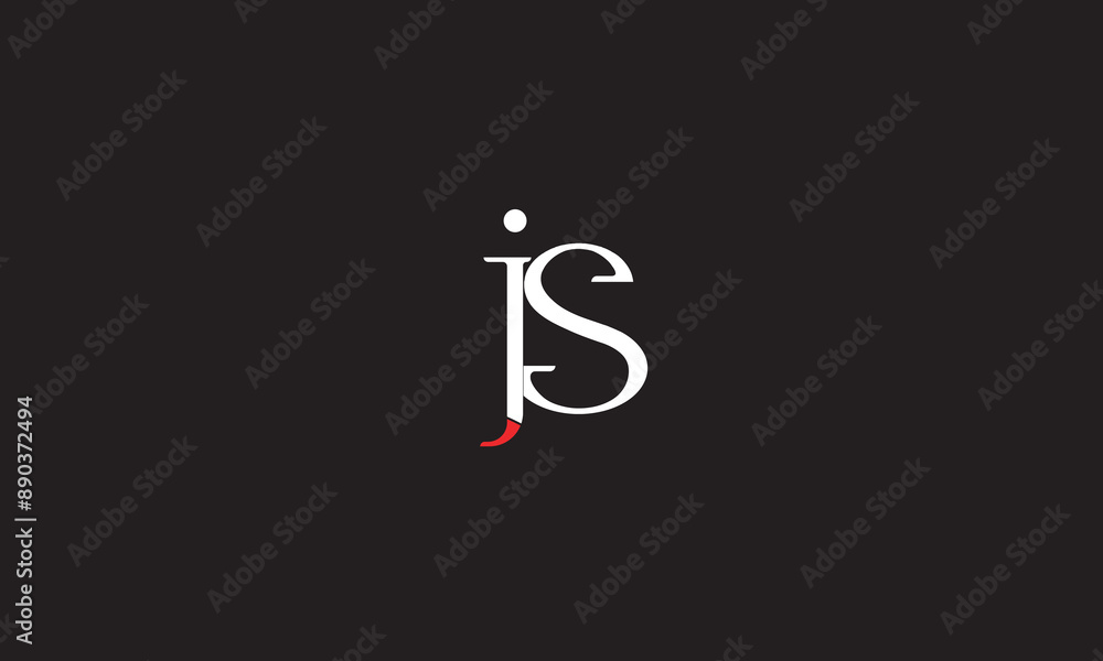 JS, SJ , J , S , Abstract Letters Logo Monogram JS, SJ , J , S , Abstract Letters Logo Monogram