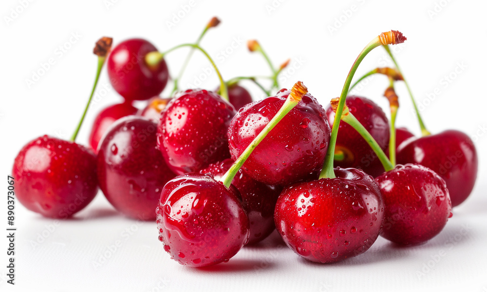 Fresh organic Cherry on white background PNG Fruit and Health Concept Fresh organic Cherry on white background PNG Fruit and Health Concept