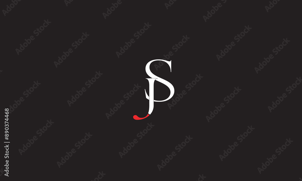 JS, SJ , J , S , Abstract Letters Logo Monogram JS, SJ , J , S , Abstract Letters Logo Monogram