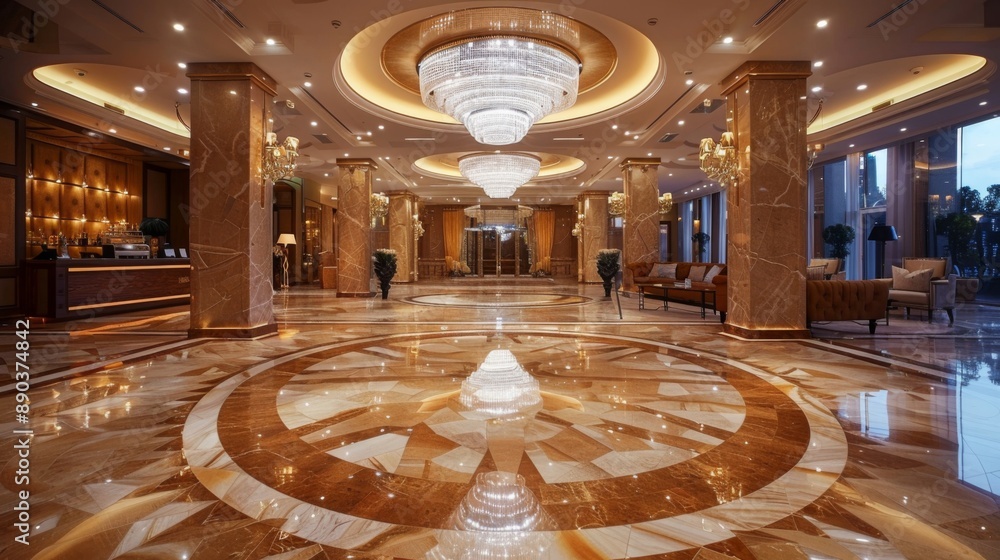 Obraz premium Luxurious Hotel Lobby Design
