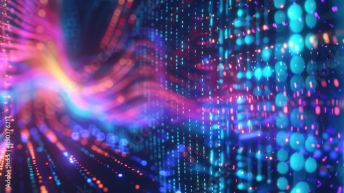 Wallpaper Mural Abstract Digital Art with Vibrant Colors Torontodigital.ca