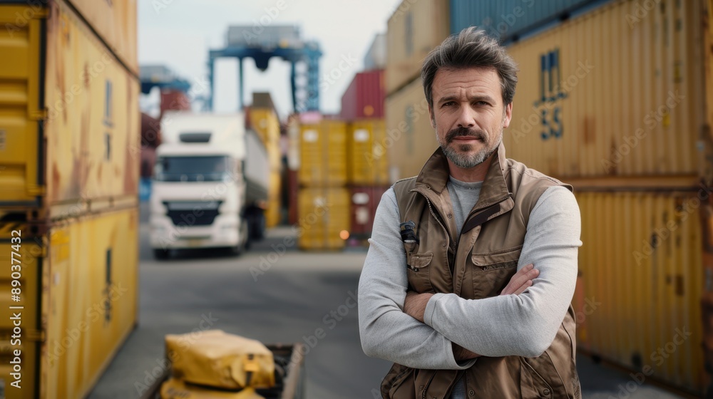 The Man at Shipping Yard The Man at Shipping Yard