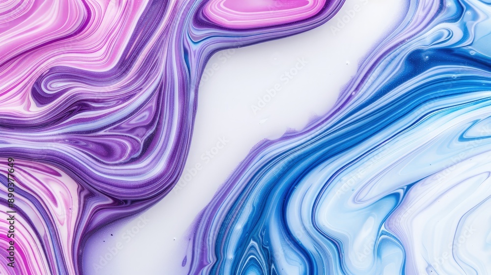 Fototapeta premium Abstract Ink Splatters on White Paper