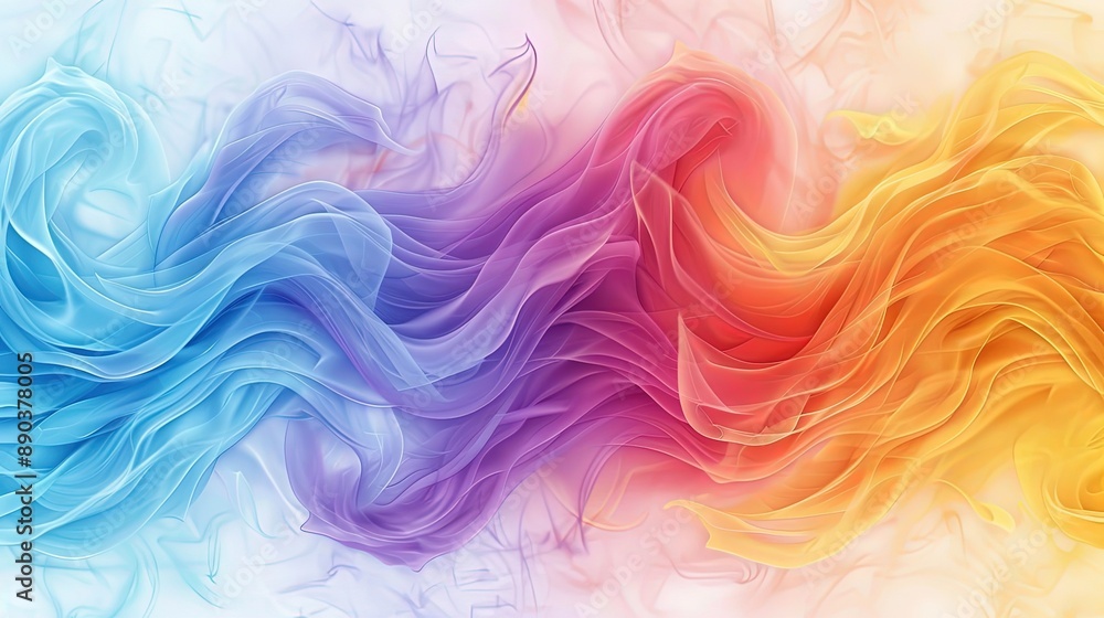 Obraz premium Abstract Watercolor Painting in Pastel Shades