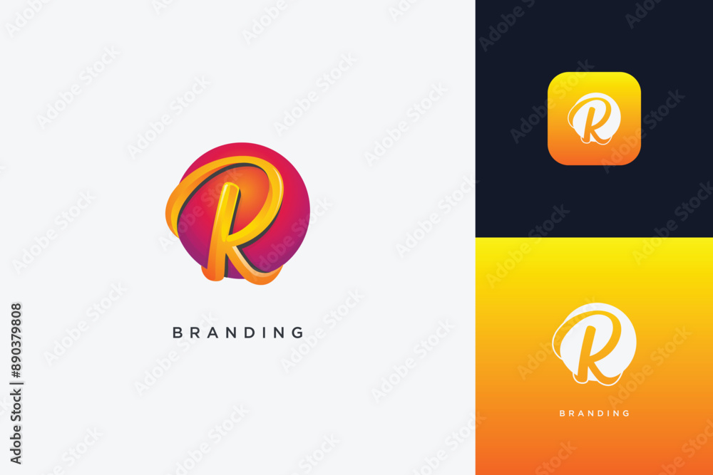 R Letter Trademark Brand Logo R Letter Trademark Brand Logo