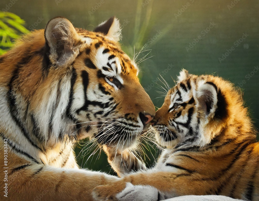 Obraz premium Zwei Tiger