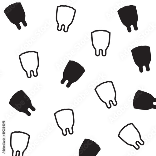 Collection of tooth icon in flat design. 