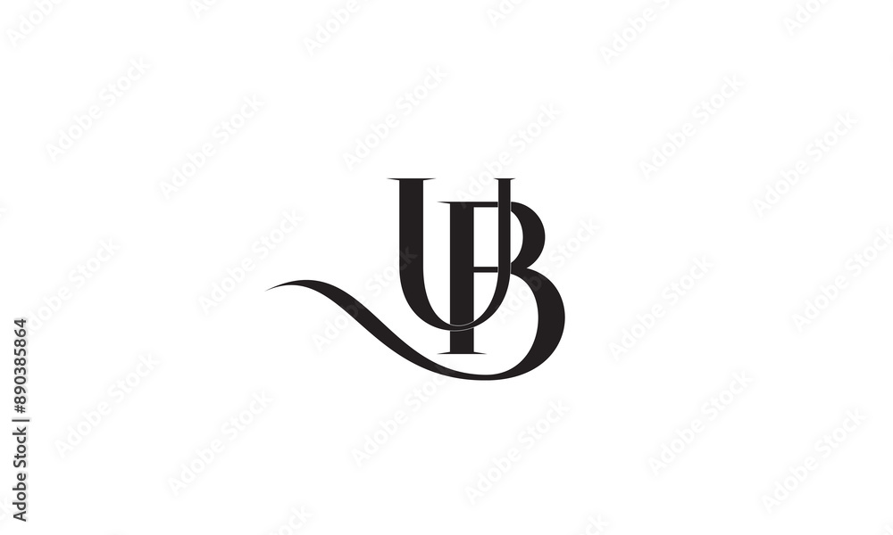UB, BU , B , U, Abstract Letters Logo Monogram UB, BU , B , U, Abstract Letters Logo Monogram