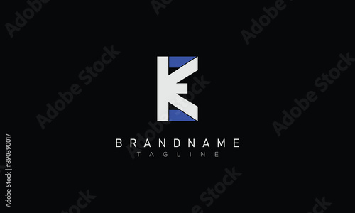 KE, EK Abstract Letters Logo Monogram