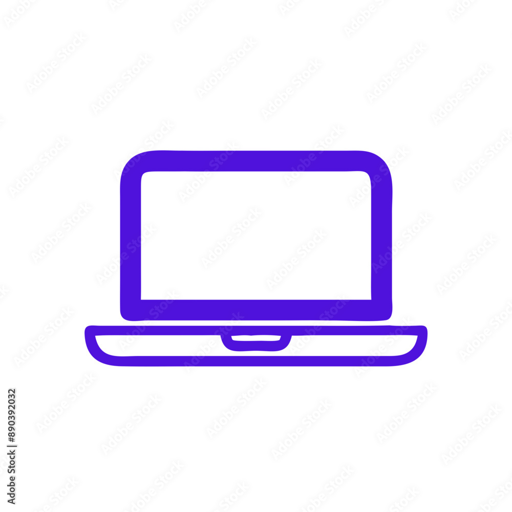 Purple Line Art Laptop Icon on Transparent Background
Purple Line Art Laptop Icon on Transparent Background