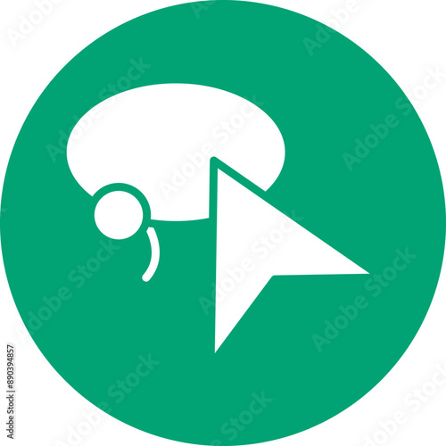 Lasso glyph circle icon