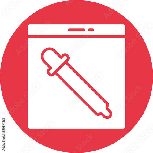 Dropper glyph circle icon