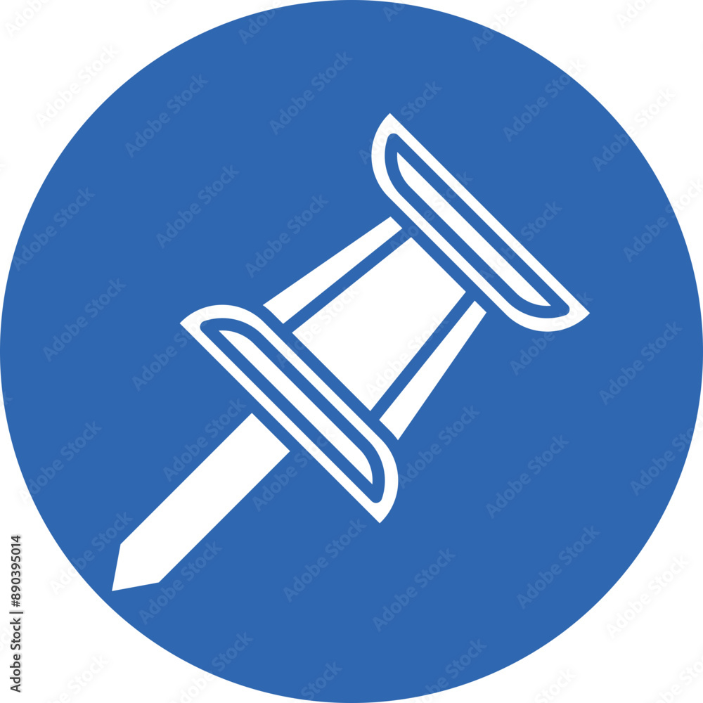Push pin glyph circle icon Push pin glyph circle icon