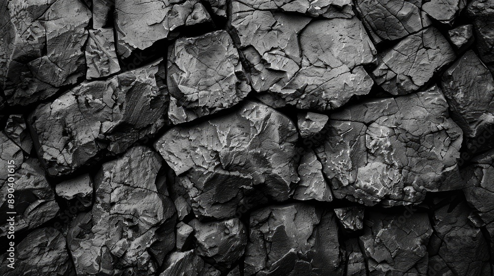 Rough and Gray: A Close-Up of Cracked Stone Rough and Gray: A Close-Up of Cracked Stone