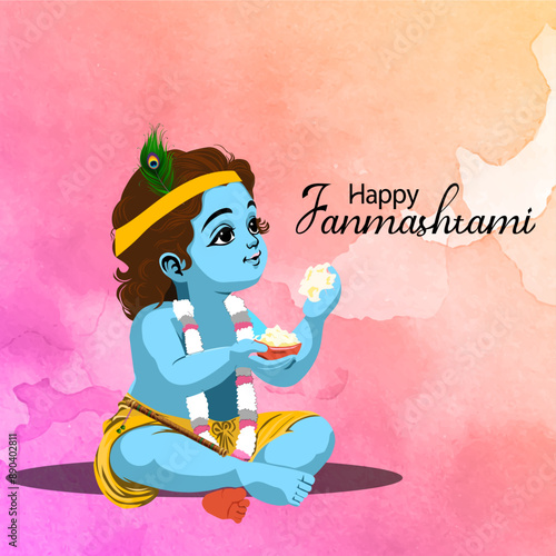 krishna janmashtami social media post