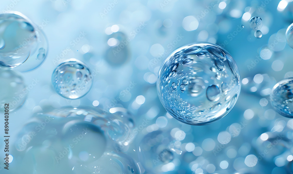 oil bubbles floating against a light background. The bubbles are semi-transparent with a reflective quality oil bubbles floating against a light background. The bubbles are semi-transparent with a reflective quality