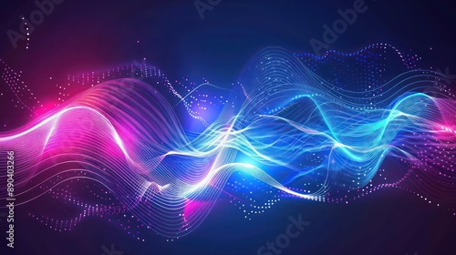 Colorful sound wave. Voice, audio energy concept, background