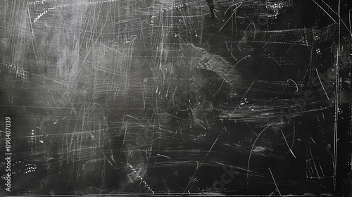 Blackboard with white chalk scribbles. The background is black and the scribbles are white.