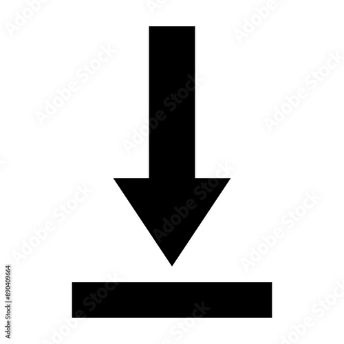 Free Download Illustration showing a black download icon on a white background - GFXLoad