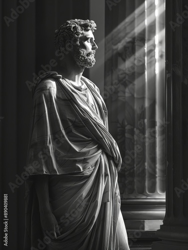 Wallpaper Mural A Stoic Philosopher in Black and White  Torontodigital.ca