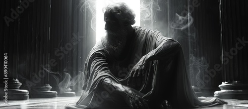 Wallpaper Mural A Stoic Philosopher in Black and White  Torontodigital.ca