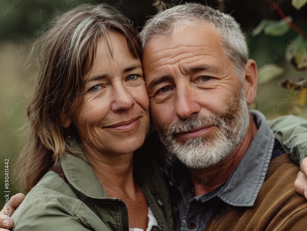 A pair of people embracing each other in a warm moment A pair of people embracing each other in a warm moment