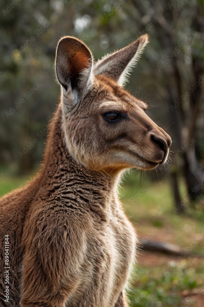 Kangaroo in grass , Close-Up Kangaroo in grass , Close-Up