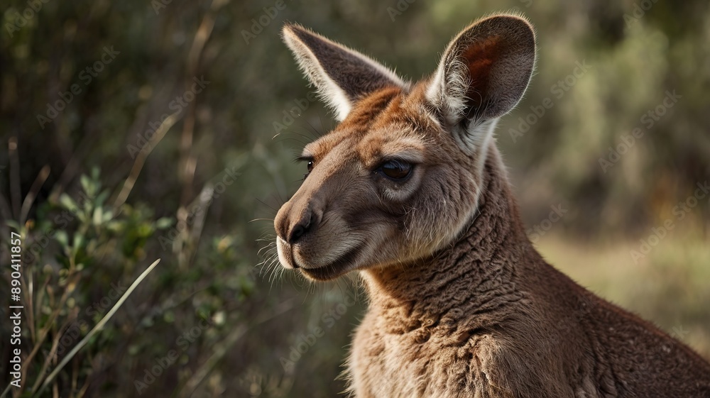 Kangaroo in grass , Close-Up Kangaroo in grass , Close-Up