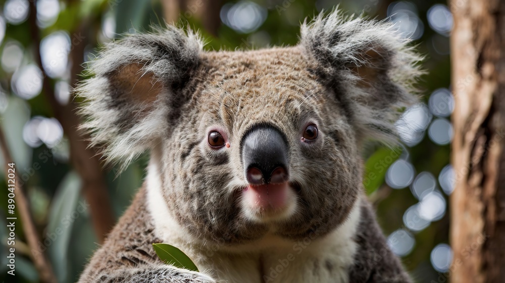 Obraz premium Cute Koala in Tree Close-Up
