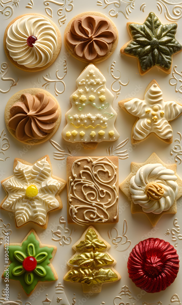 cookies and bread in an illustrator doodle graphic style cookies and bread in an illustrator doodle graphic style