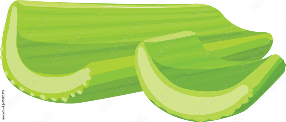 Fresh celery sticks showing inner texture and vivid green color Fresh celery sticks showing inner texture and vivid green color