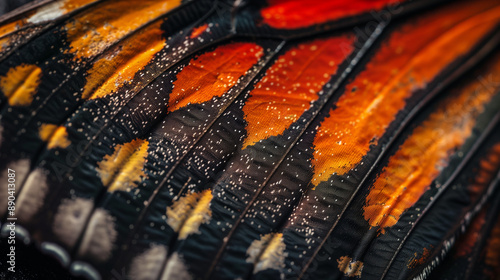 Vibrant natural background, tropical butterfly backdrop