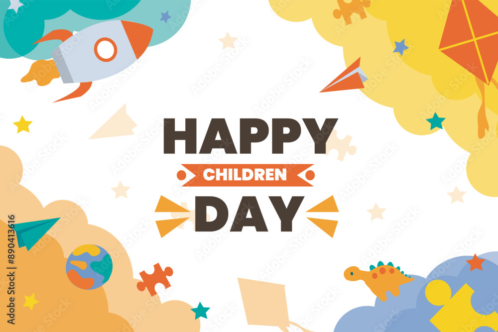Fototapeta premium background child for happy children day