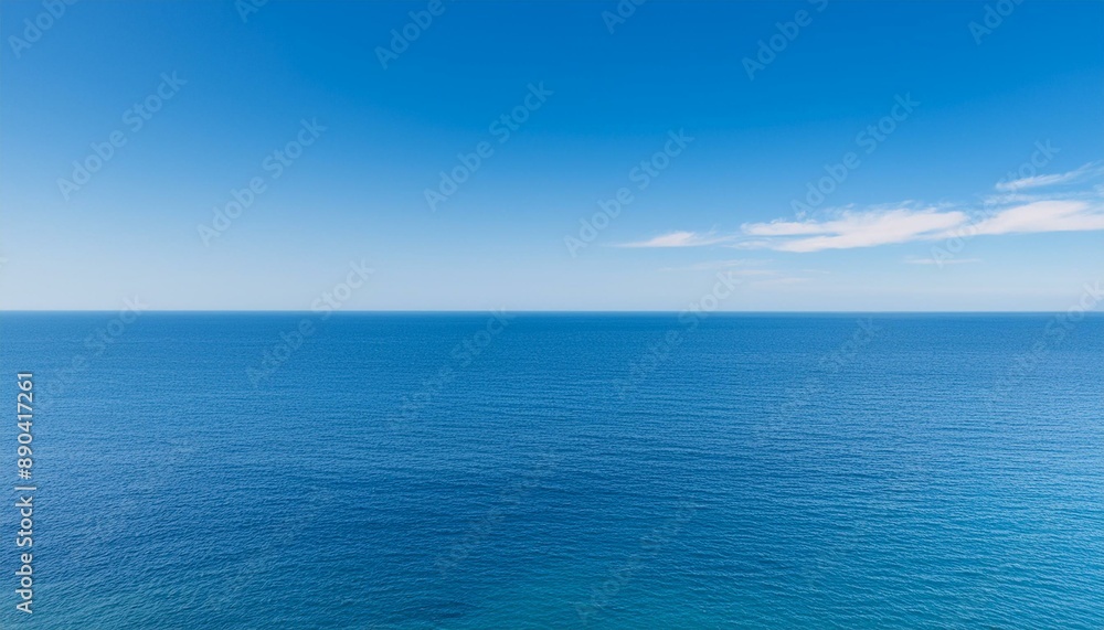 Scenic view of sea against blue sky during summer Scenic view of sea against blue sky during summer