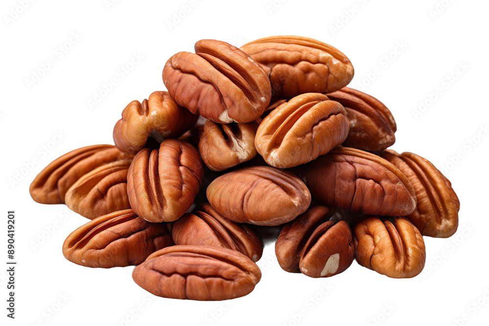 The Nutty Cascade: A Pecan Pile on White or PNG Transparent Background. The Nutty Cascade: A Pecan Pile on White or PNG Transparent Background.
