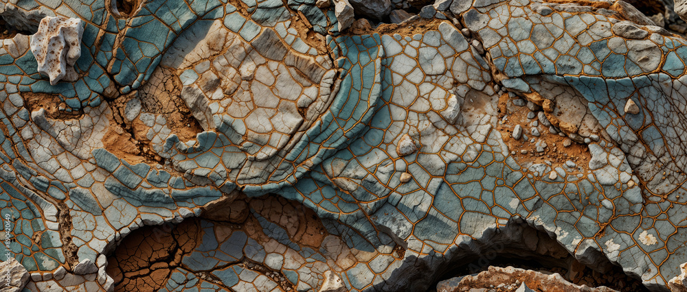 Rough rock texture of opaque grey and white quartz stone with cracks and surface fractures, horizontal formation, panoramic geology banner. Rough rock texture of opaque grey and white quartz stone with cracks and surface fractures, horizontal formation, panoramic geology banner.
