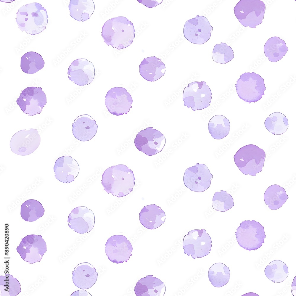 Watercolor Purple Polka Dot Pattern Watercolor Purple Polka Dot Pattern