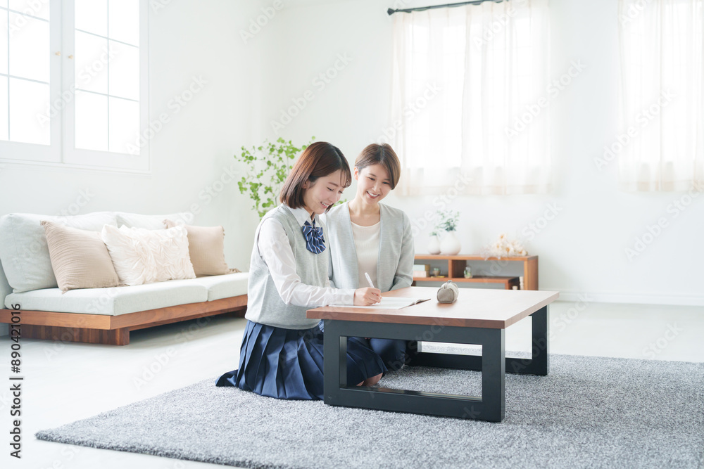 女子高校生と家庭教師 女子高校生と家庭教師