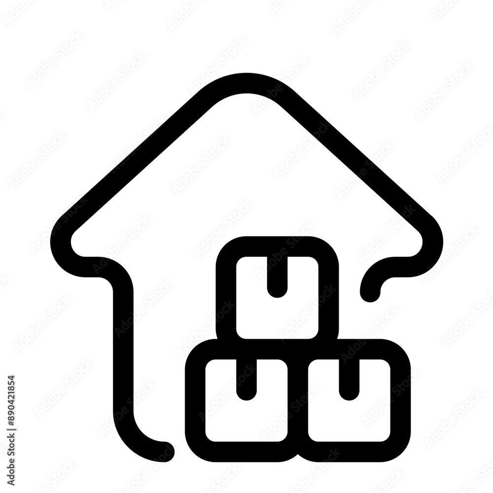 logistics warehouse icon with line style, perfect for user interface projects logistics warehouse icon with line style, perfect for user interface projects