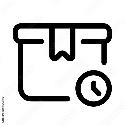 package time icon with line style, perfect for user interface projects photo