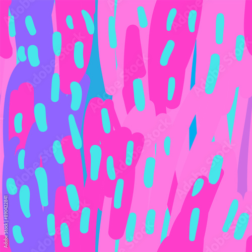 Retro vintage 80s or 90s fashion style abstract seamless pattern background. ...