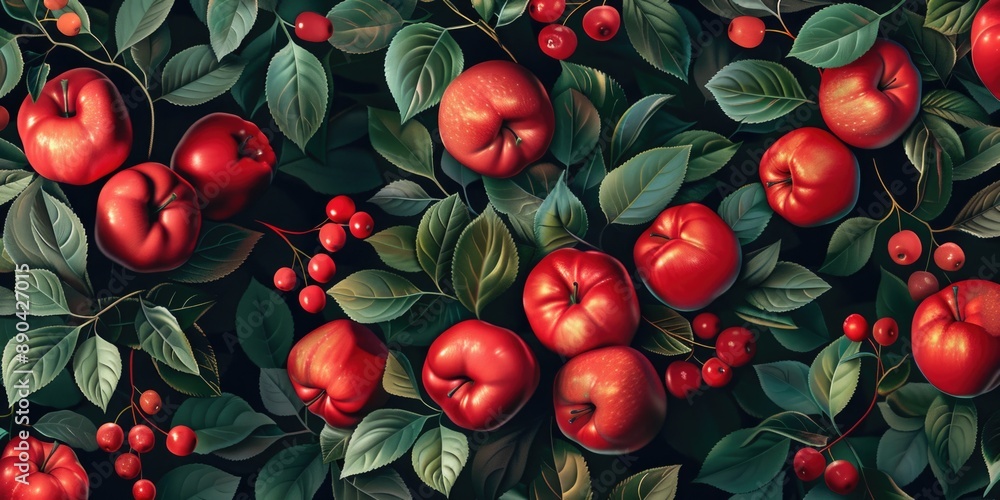 Fresh fruit on branches Fresh fruit on branches