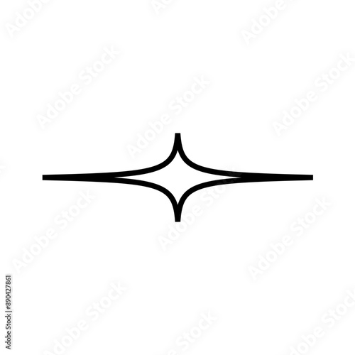 Black y2k art shape vector graphic element. Trendy retro style shape isolated on transparent background .