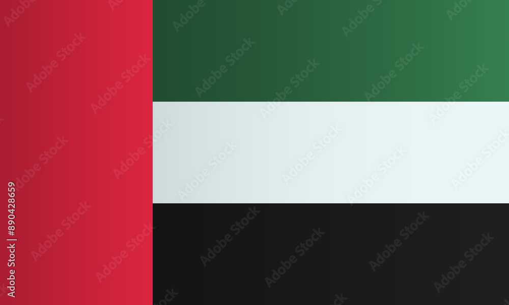 Fototapeta premium United Arab Emirates national flag. Country identity. Vector illustration
